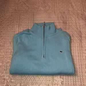 Vineyard Vines Women’s Light Blue Quarterzip, Med!